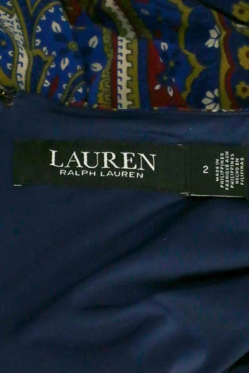 Robe Ralph Lauren Marine en Viscose