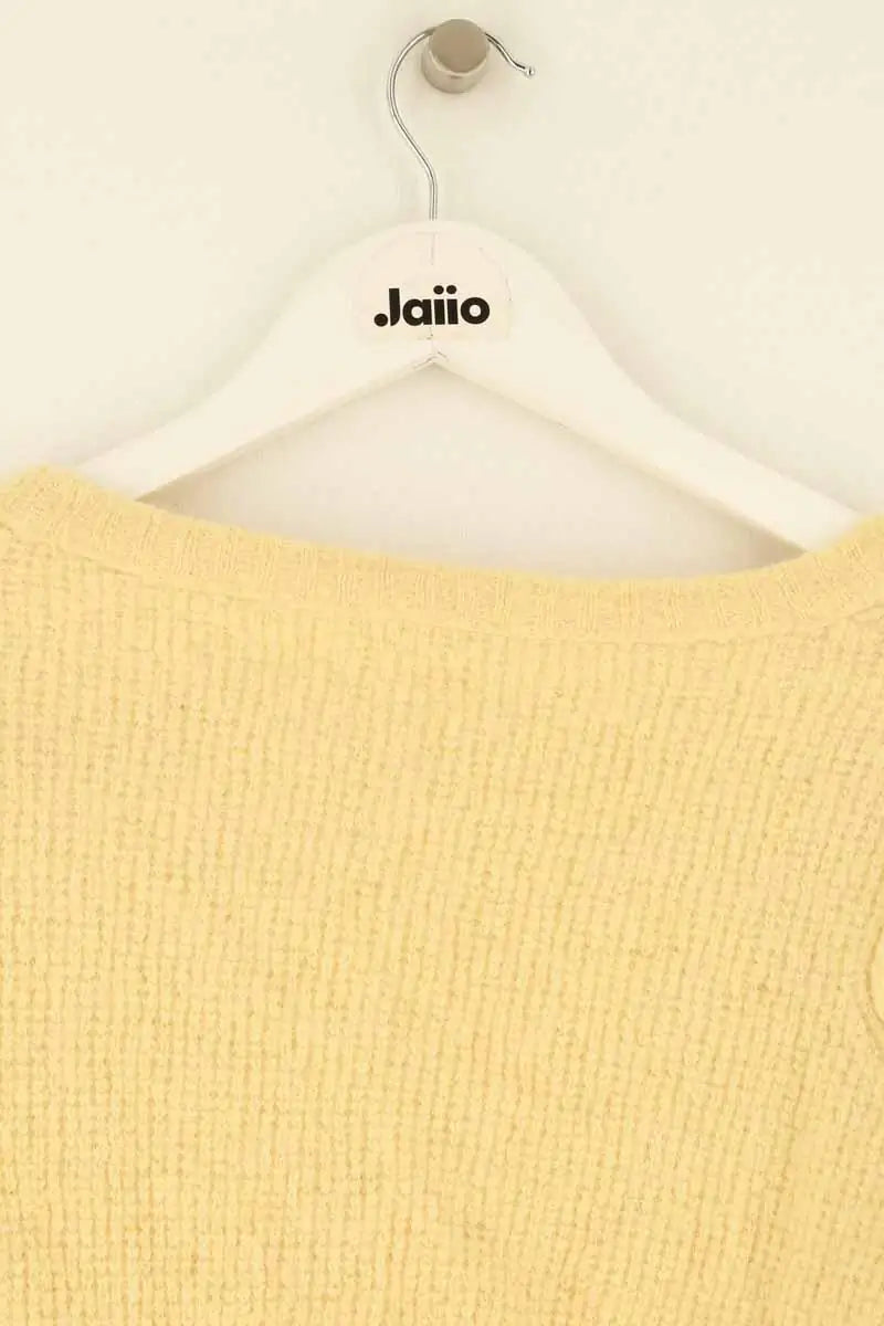 Cardigan American Vintage Jaune en Laine