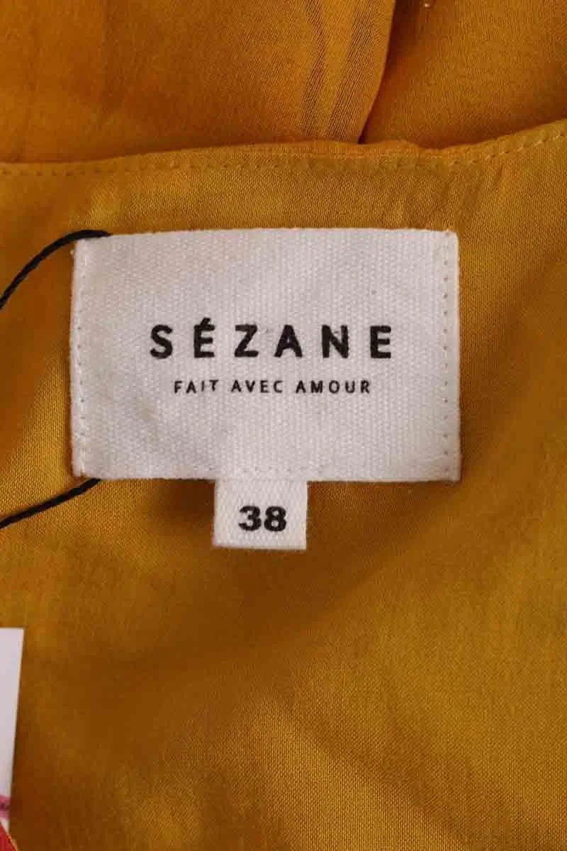 Robe Sézane Jaune en Soie