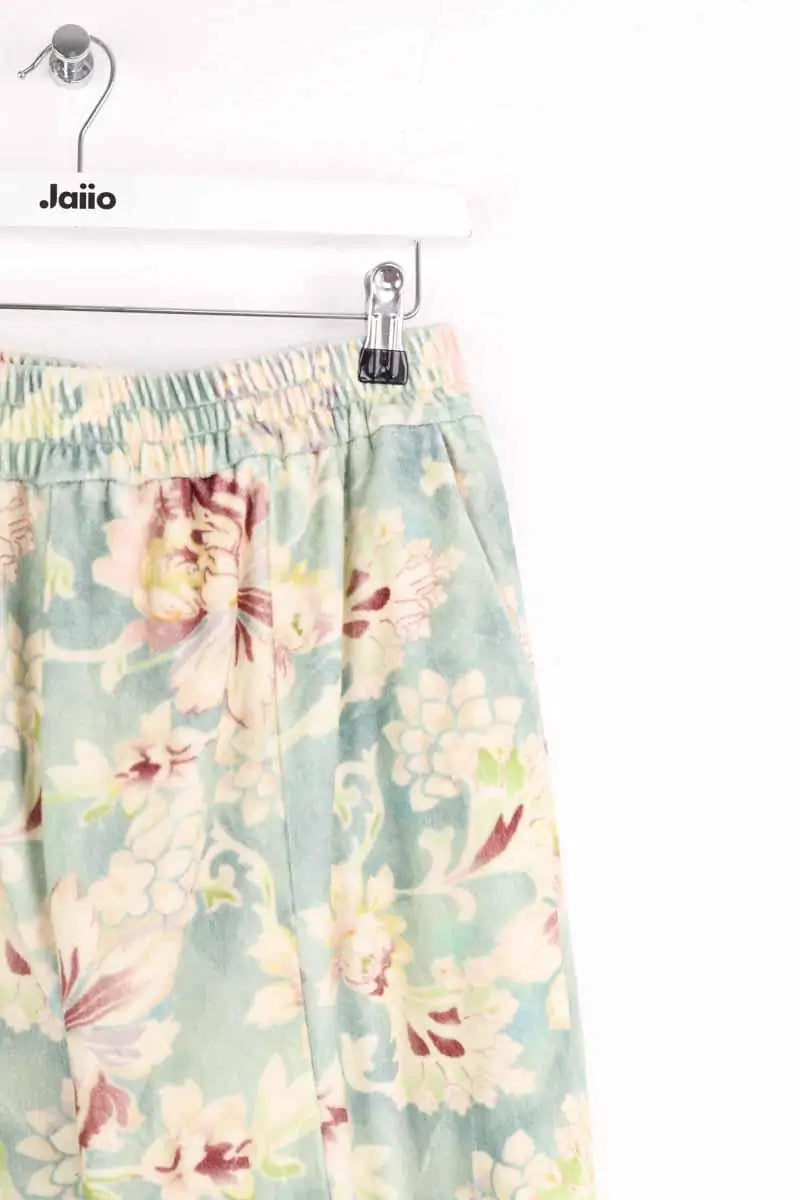 Pantalon droit Mes Demoiselles Vert en Coton