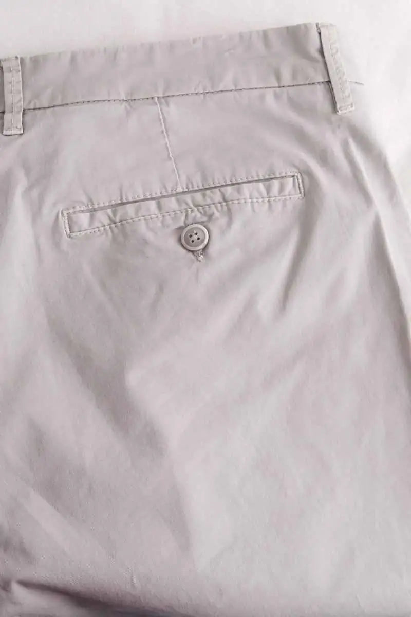 Pantalon droit Fay Gris en Coton