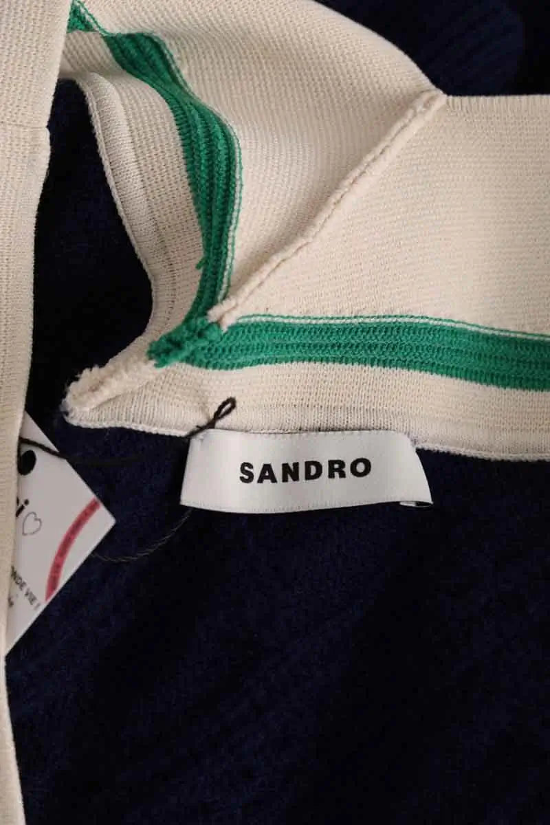 Pull Sandro Bleu en Laine