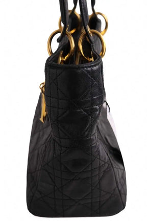 Sac à main Dior Lady Dior Noir en Cuir
