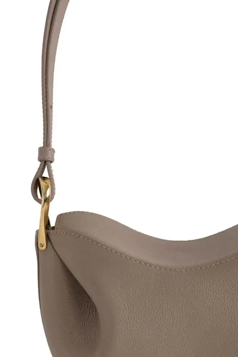 Sac à bandoulière Polène Tonca Gris en Cuir