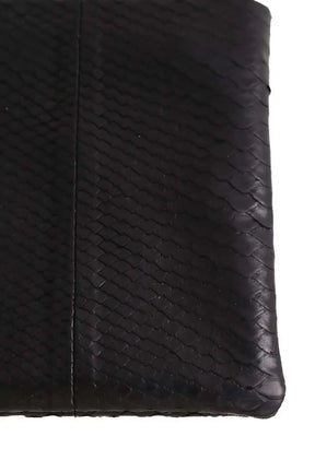 Pochette Claris Virot Noir en Cuirs exotiques