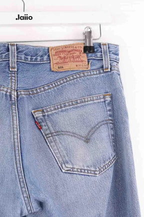 Jean droit Levi's 501 Bleu en Coton