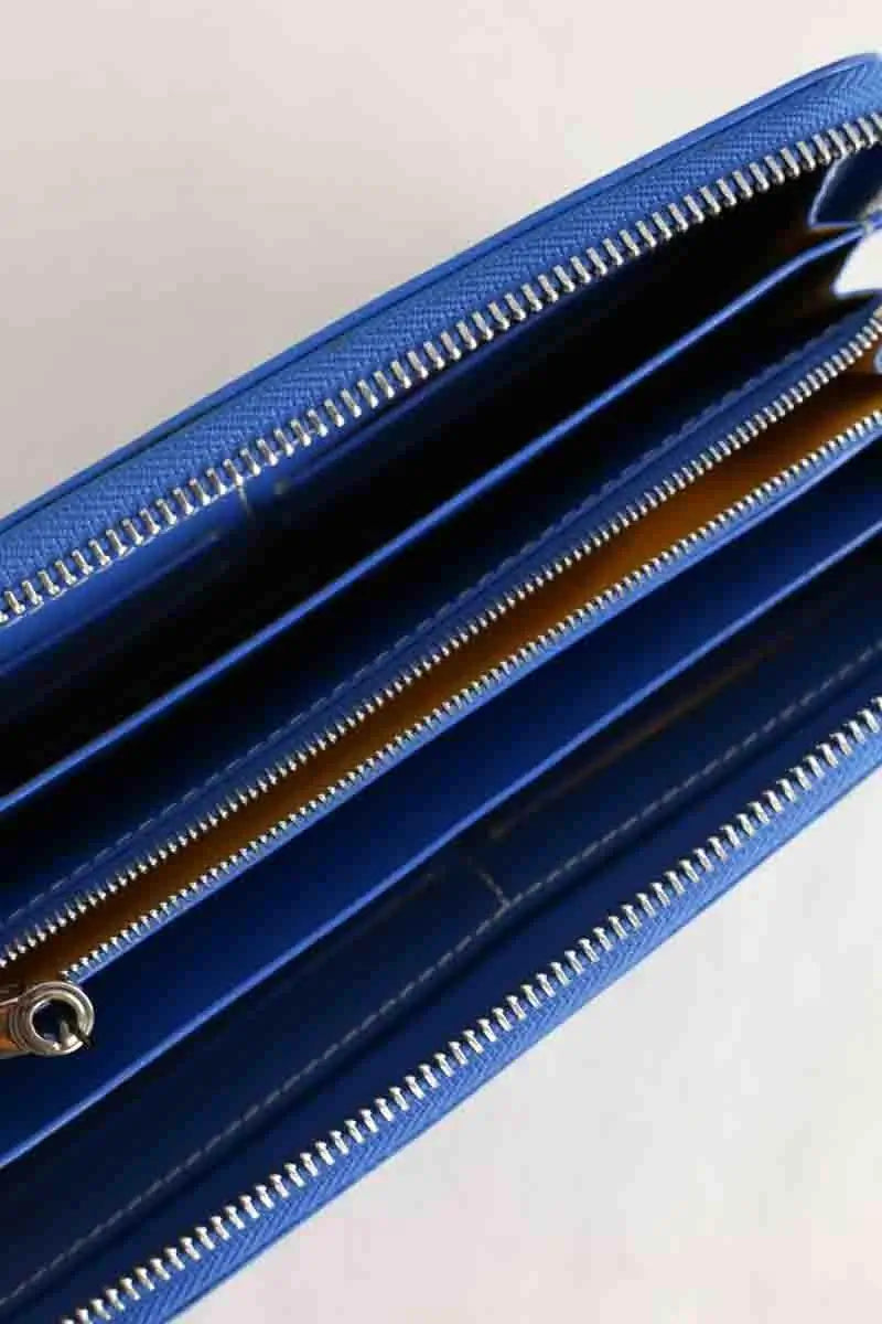 Portefeuille Goyard Bleu en Cuir