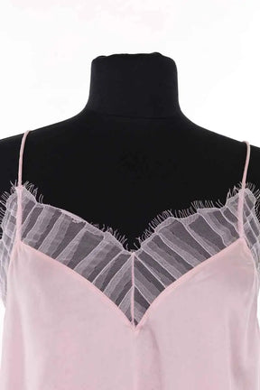 Top sans manche Iro Rose en Soie