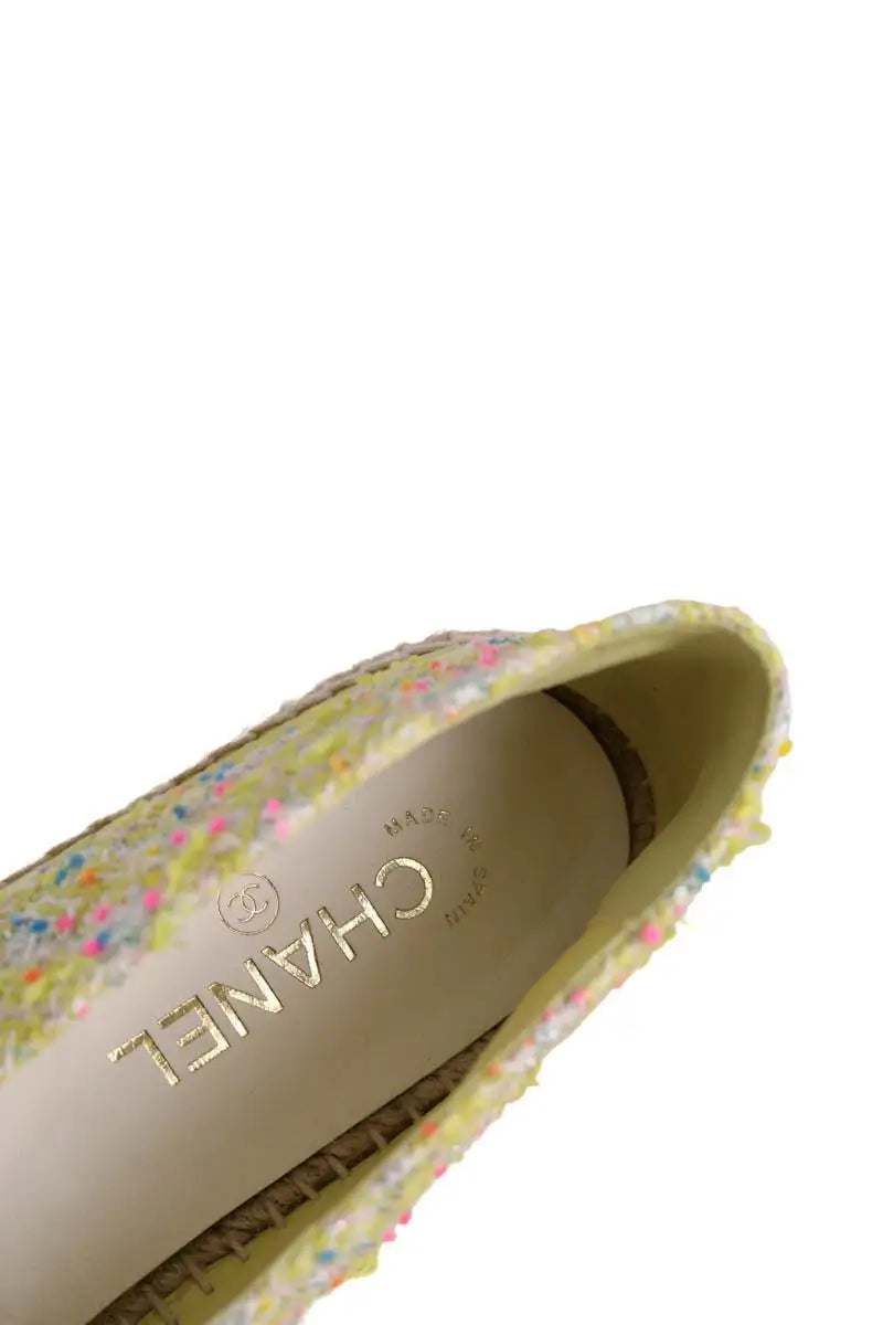 Espadrilles Chanel Jaune en Tissu
