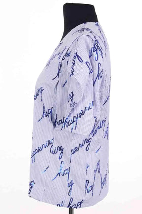 T-shirt Sandro Bleu en Coton