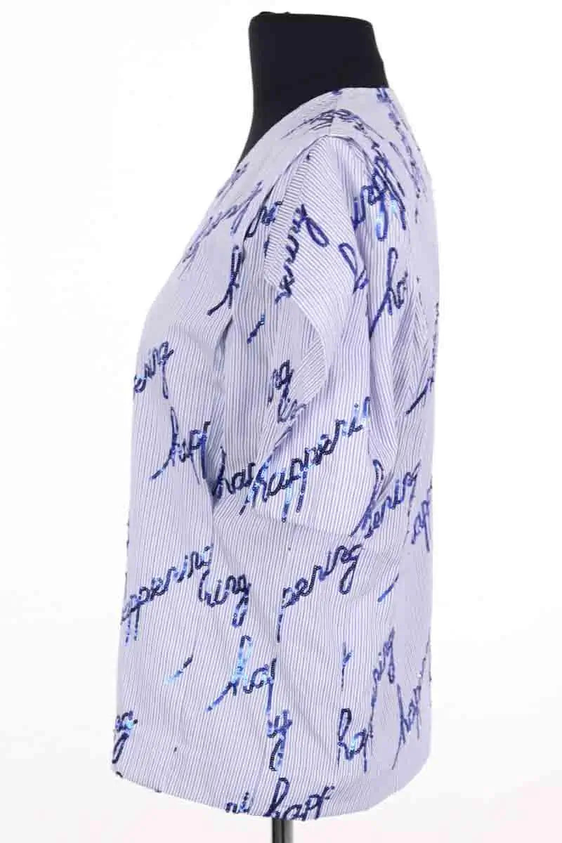 T-shirt Sandro Bleu en Coton