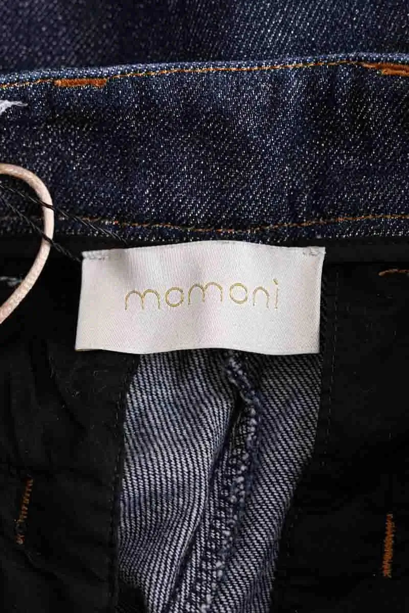 Jean large taille haute Momoni Bleu en Coton