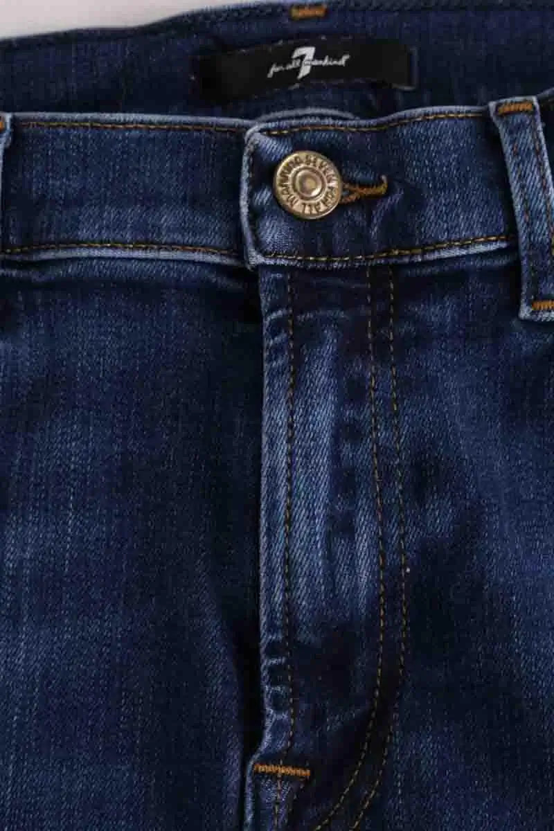 Jean slim 7 For All Mankind Bleu en Coton