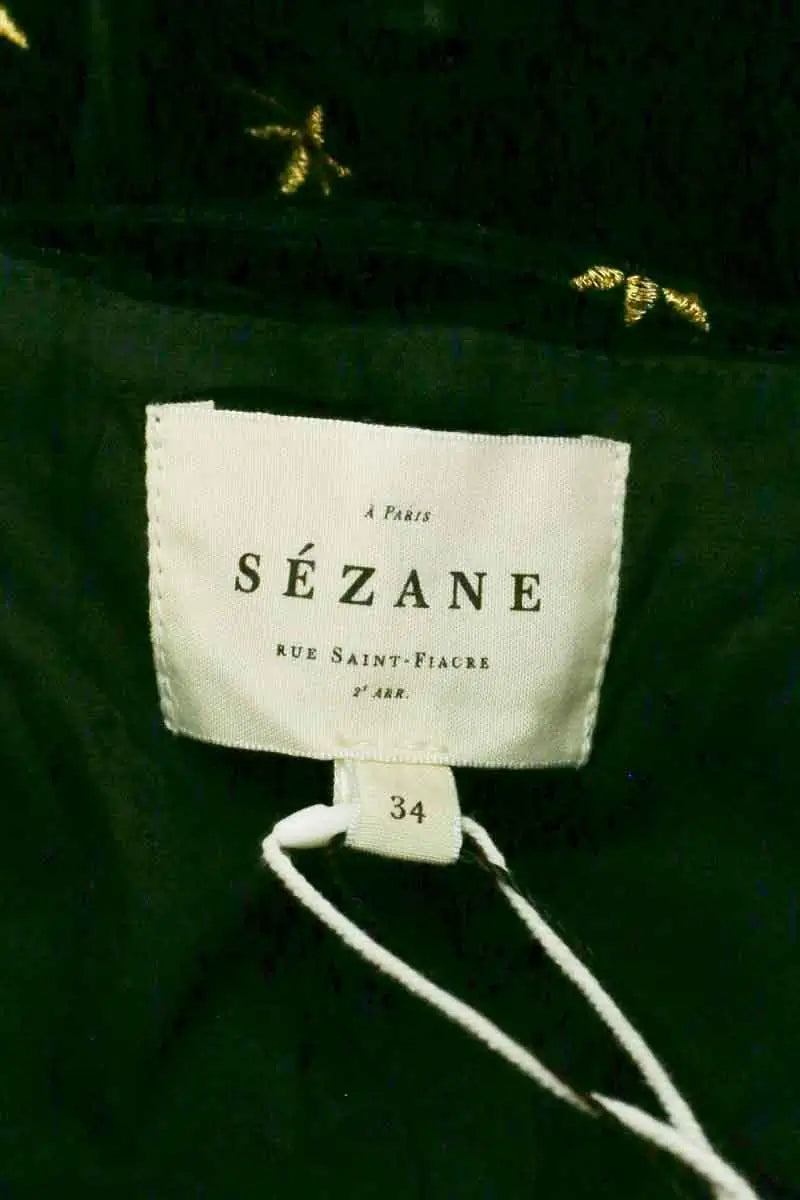 Mini short Sézane Vert en Coton