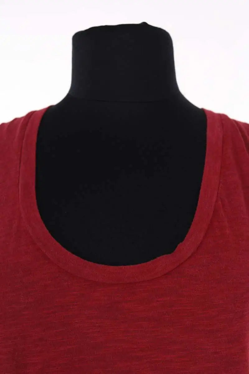 Top sans manche American Vintage Rouge en Coton