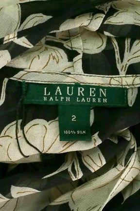 Top sans manche Ralph Lauren Noir en Soie