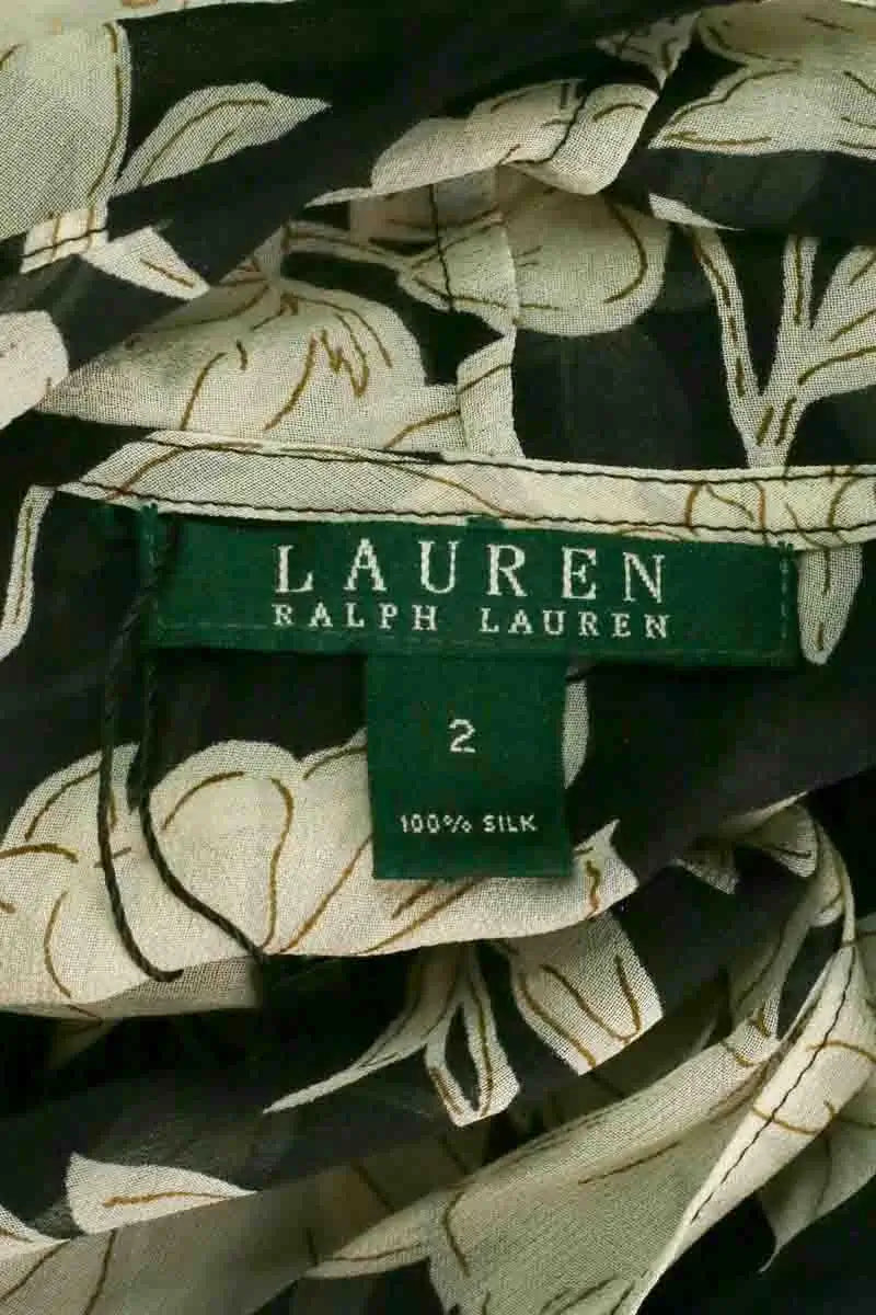 Top sans manche Ralph Lauren Noir en Soie