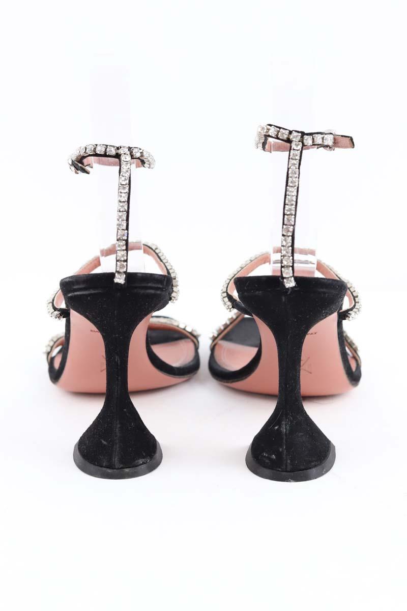 Talons Amina Muaddi  Noir