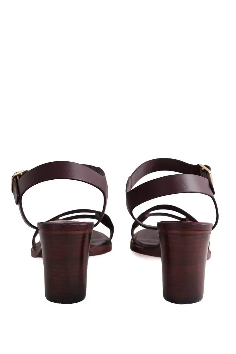 Talons Avril Gau Bordeaux en Cuir