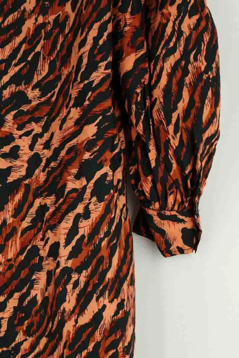 Robe Sandro Marron en Soie