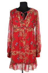 Robe The Kooples Rouge en Synthétique, taille XXS - Seconde Main