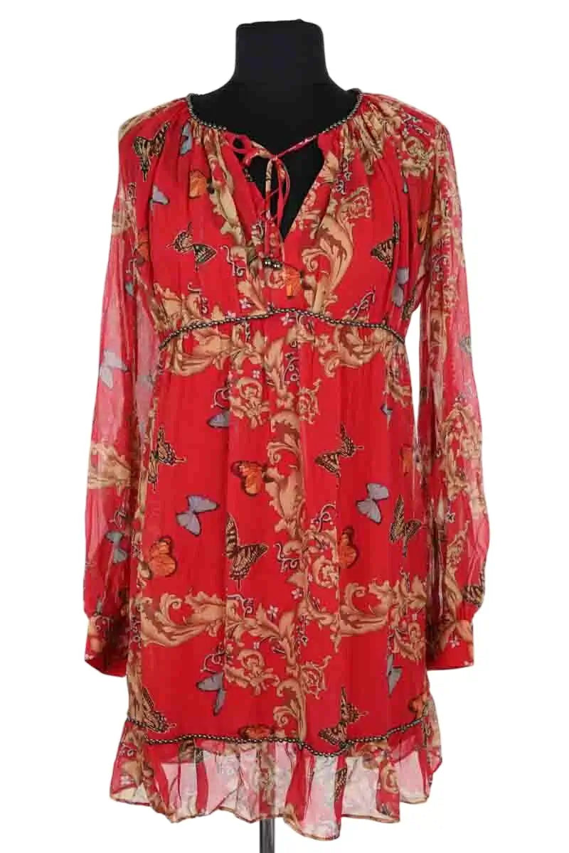 Robe The Kooples Rouge en Synthétique, taille XXS - Seconde Main
