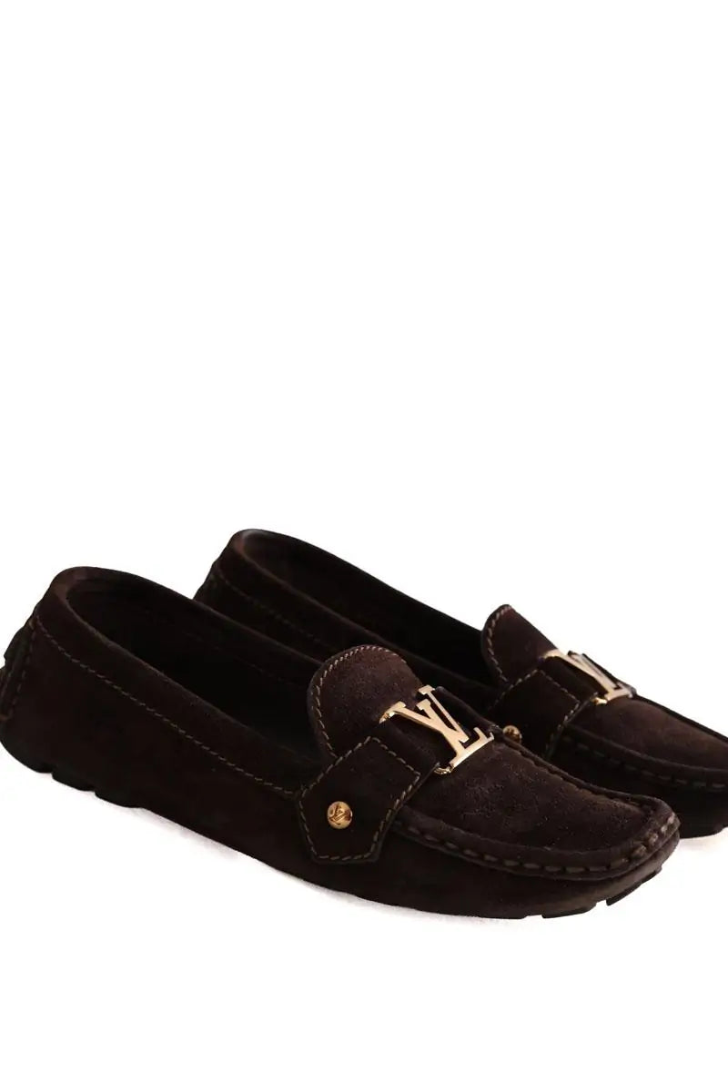 Mocassins Louis Vuitton Marron en Daim