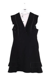 Robe Sandro Noir en Synthétique, taille S - Seconde Main