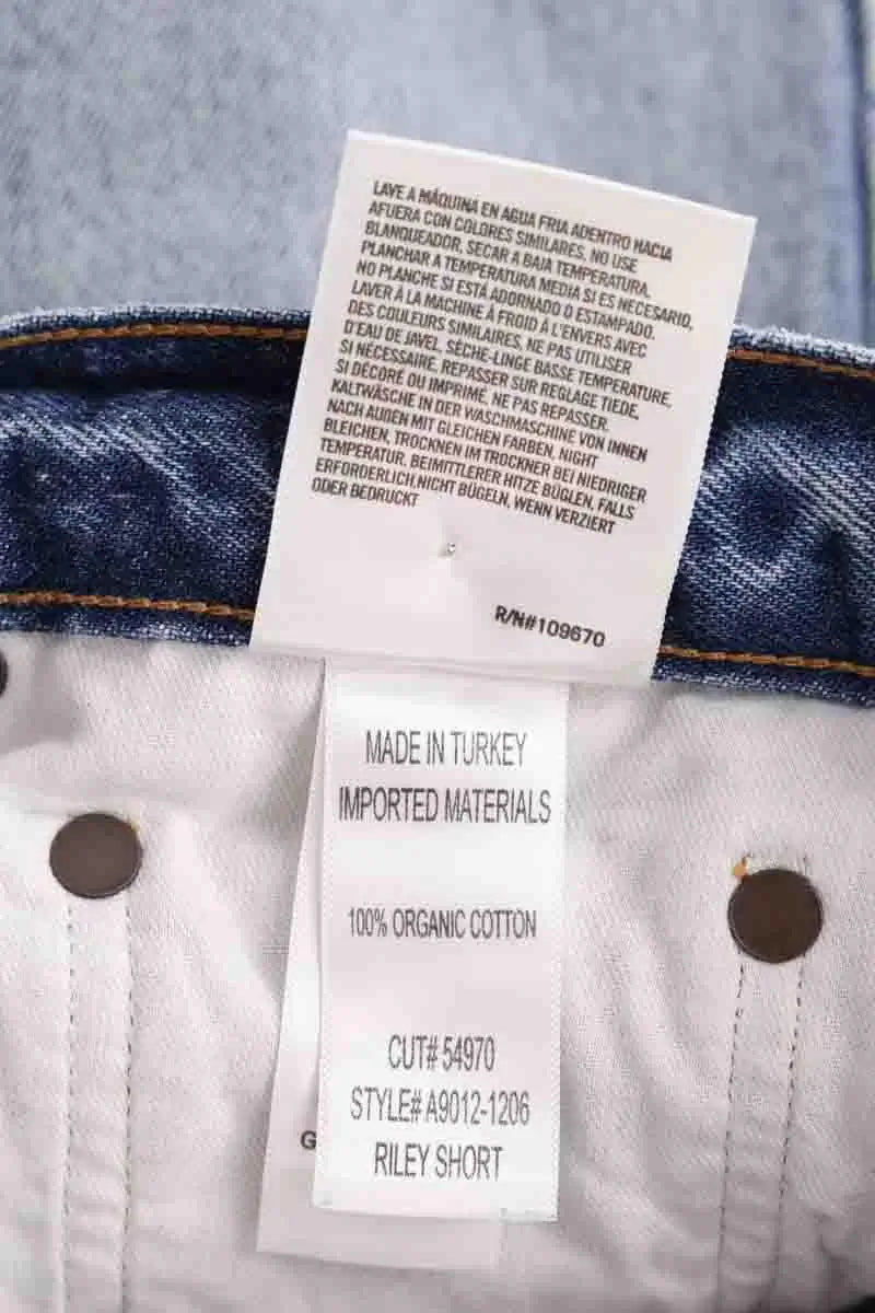 Mini short Agolde Bleu en Coton