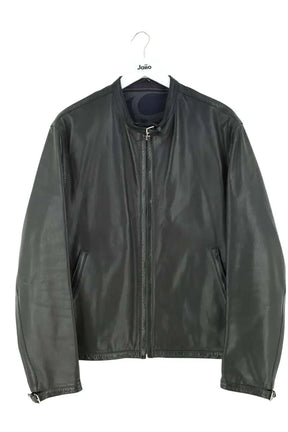 Veste Hermès Noir en Cuir, taille L - Seconde Main