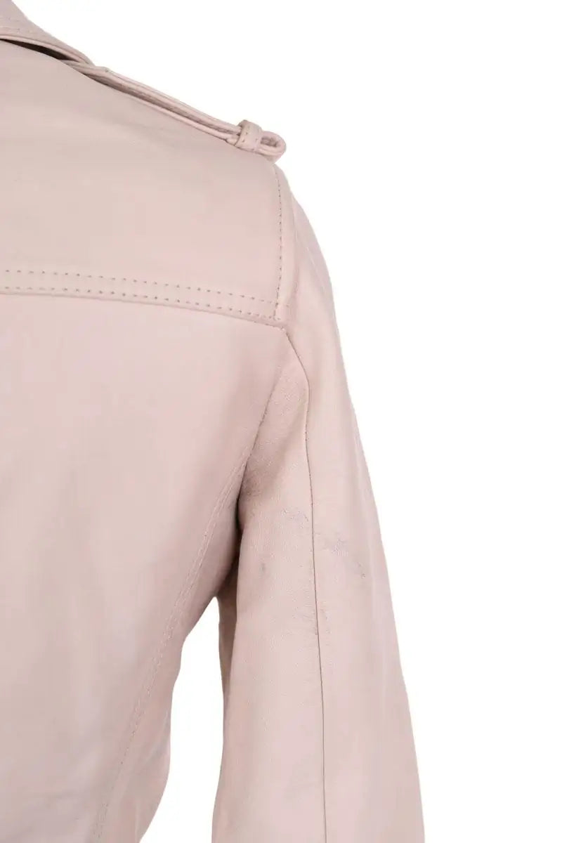 Veste Maje Rose en Cuir