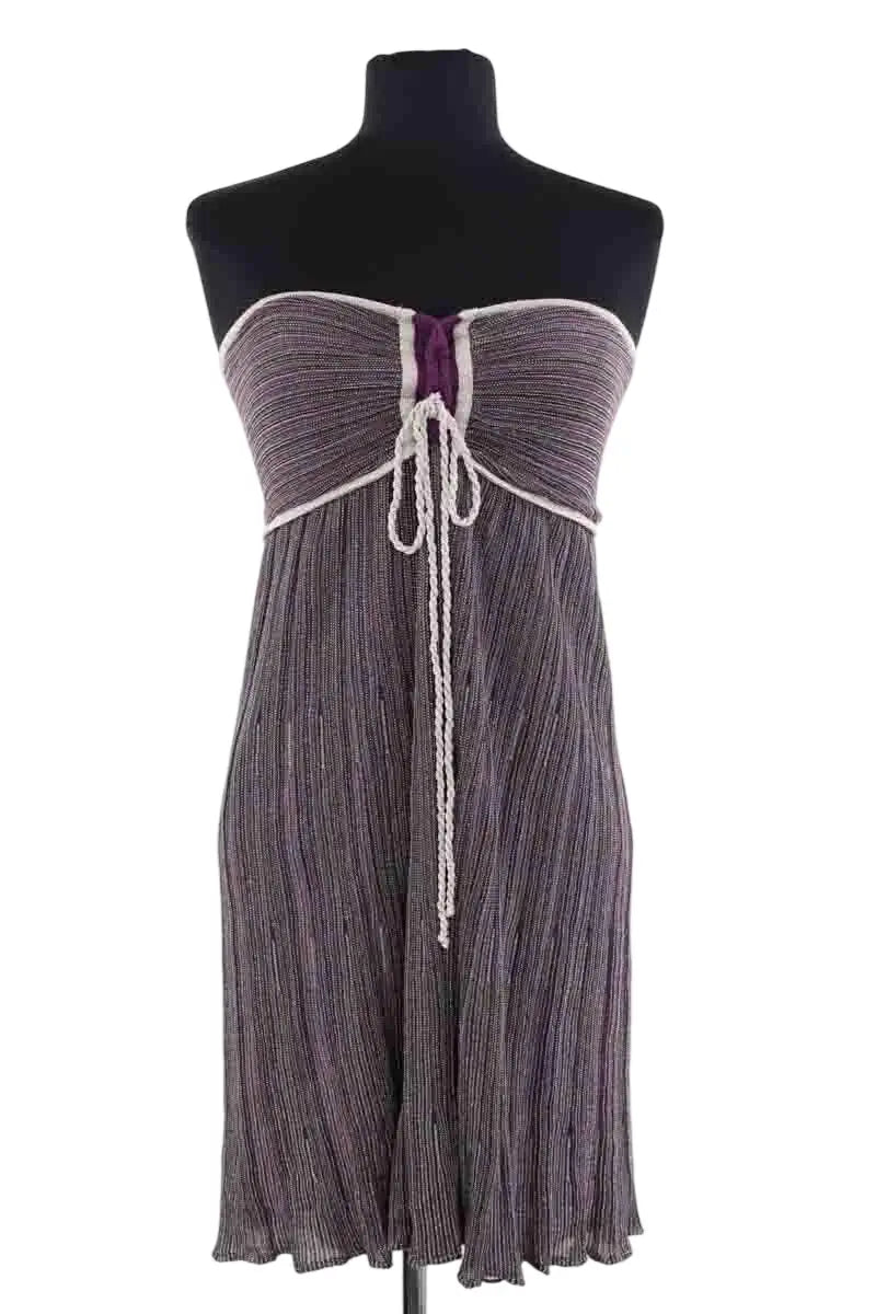 Robe Maje Violet en Viscose, taille M - Seconde Main