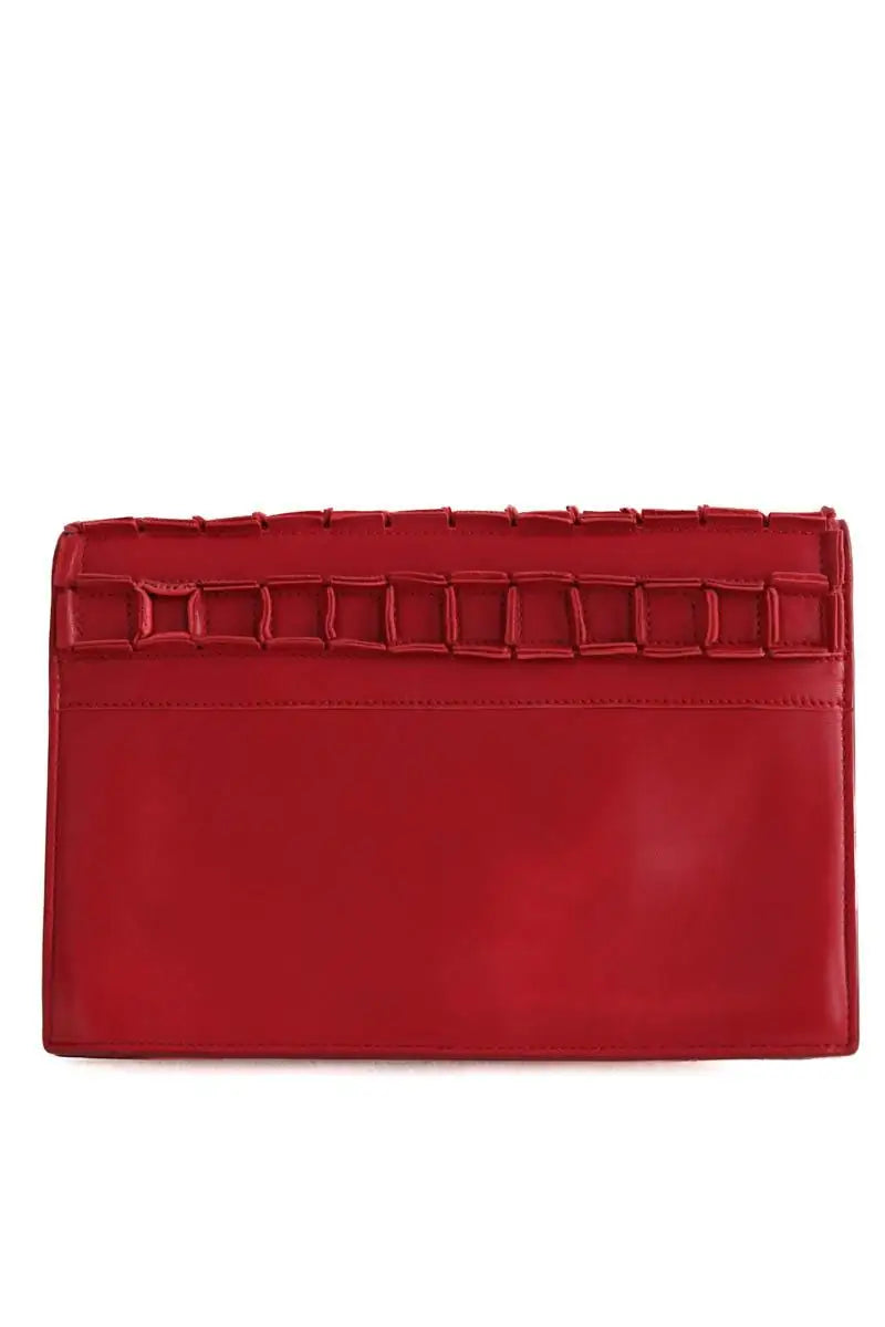 Pochette Tomasini Rouge en Cuir