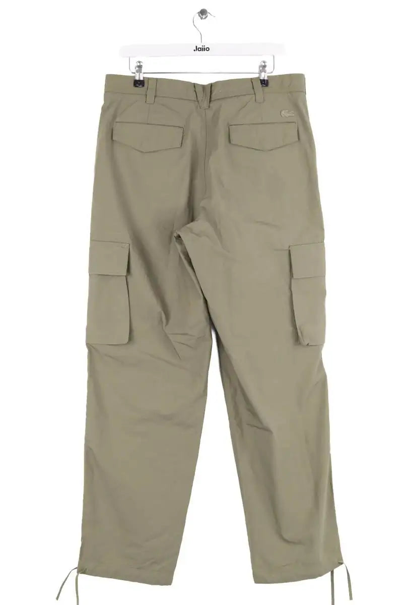 Pantalon droit Lacoste Kaki en Coton