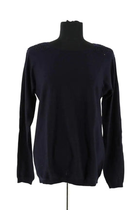 Pull Eric Bompard Marine en Cachemire, taille S - Seconde Main