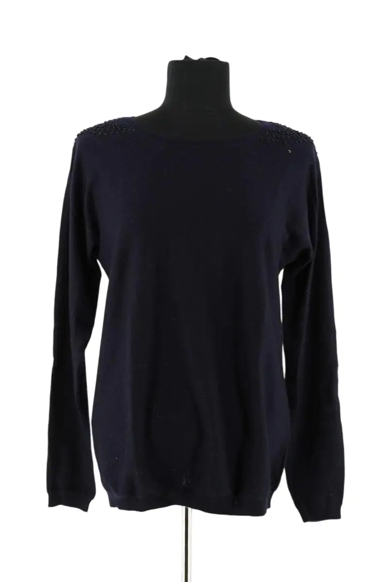 Pull Eric Bompard Marine en Cachemire, taille S - Seconde Main