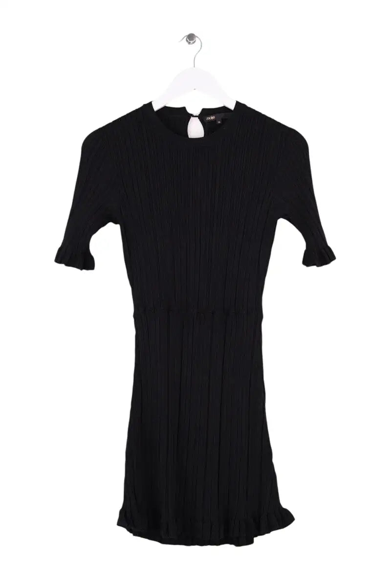 Robe Maje Noir en Viscose, taille M - Seconde Main