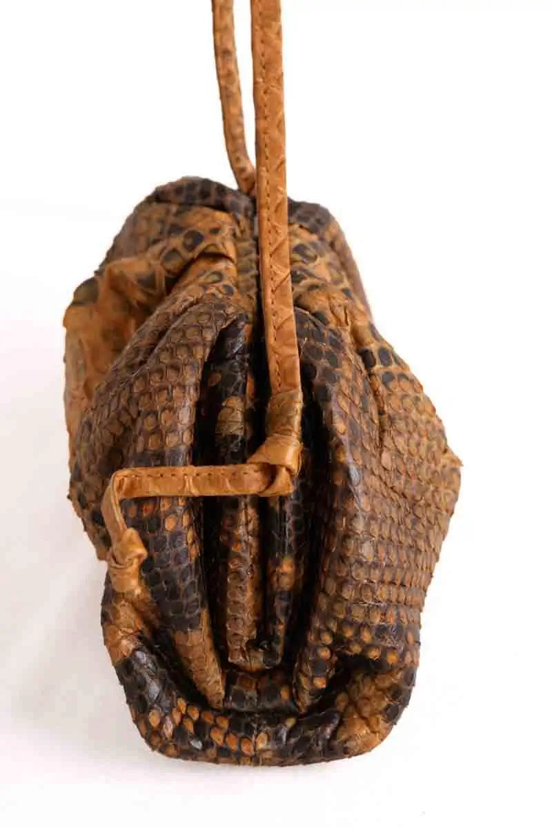 Mini sac Sista Jaune en Cuirs exotiques