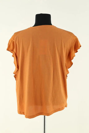 T-shirt Maje Orange en Soie
