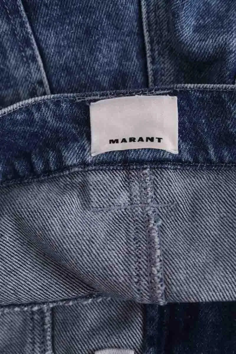 Jean large Isabel Marant Bleu en Coton