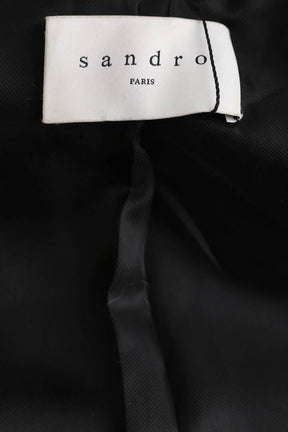 Veste en cuir Sandro  Noir