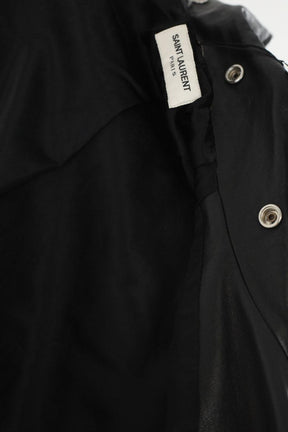 Veste en cuir Saint Laurent  Noir