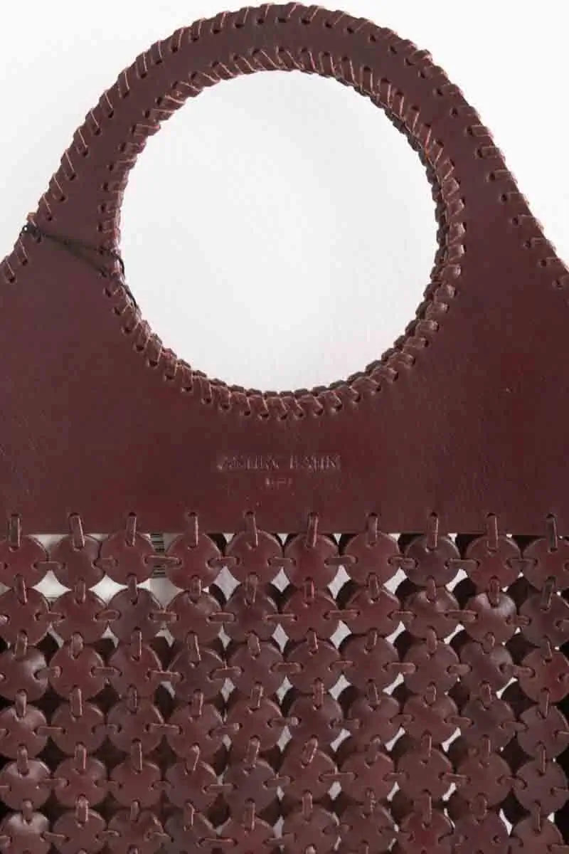 Cabas Antik Batik Bordeaux en Cuir