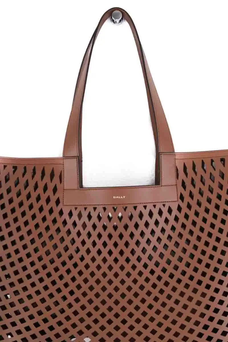 Cabas Bally Easy Tote XL Marron en Cuir