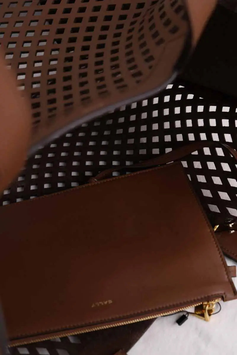 Cabas Bally Easy Tote XL Marron en Cuir
