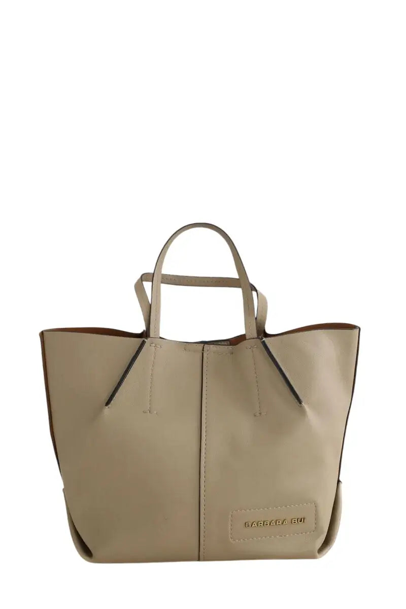 Cabas Barbara Bui Beige en Cuir - Seconde Main