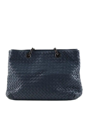 Cabas Bottega Veneta Bleu en Cuir - Seconde Main
