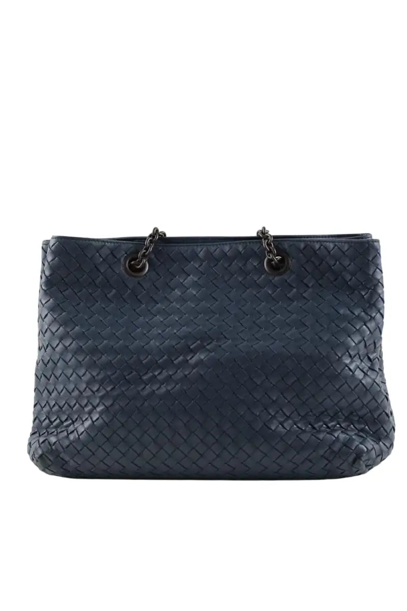 Cabas Bottega Veneta Bleu en Cuir - Seconde Main
