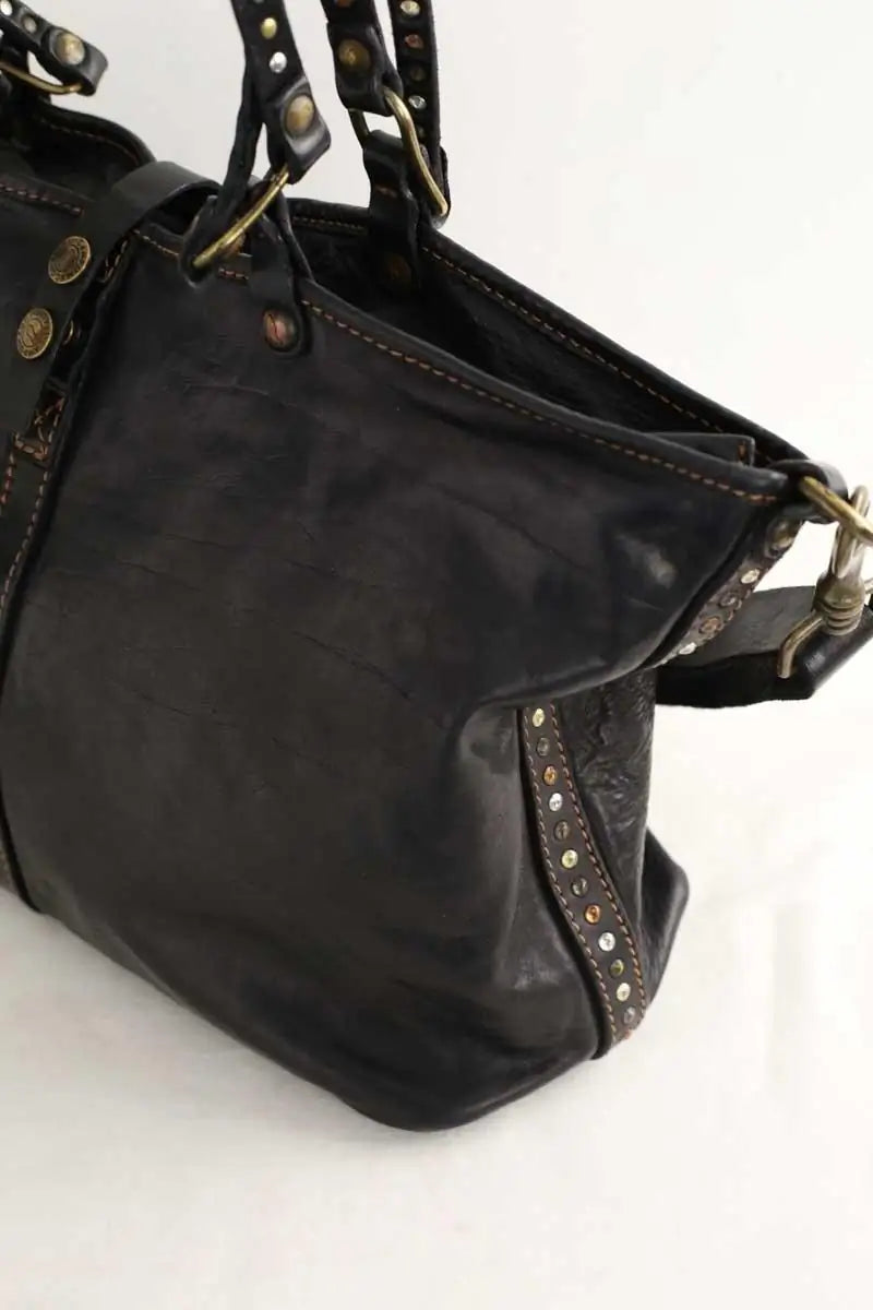 Cabas Campomaggi Noir en Cuir