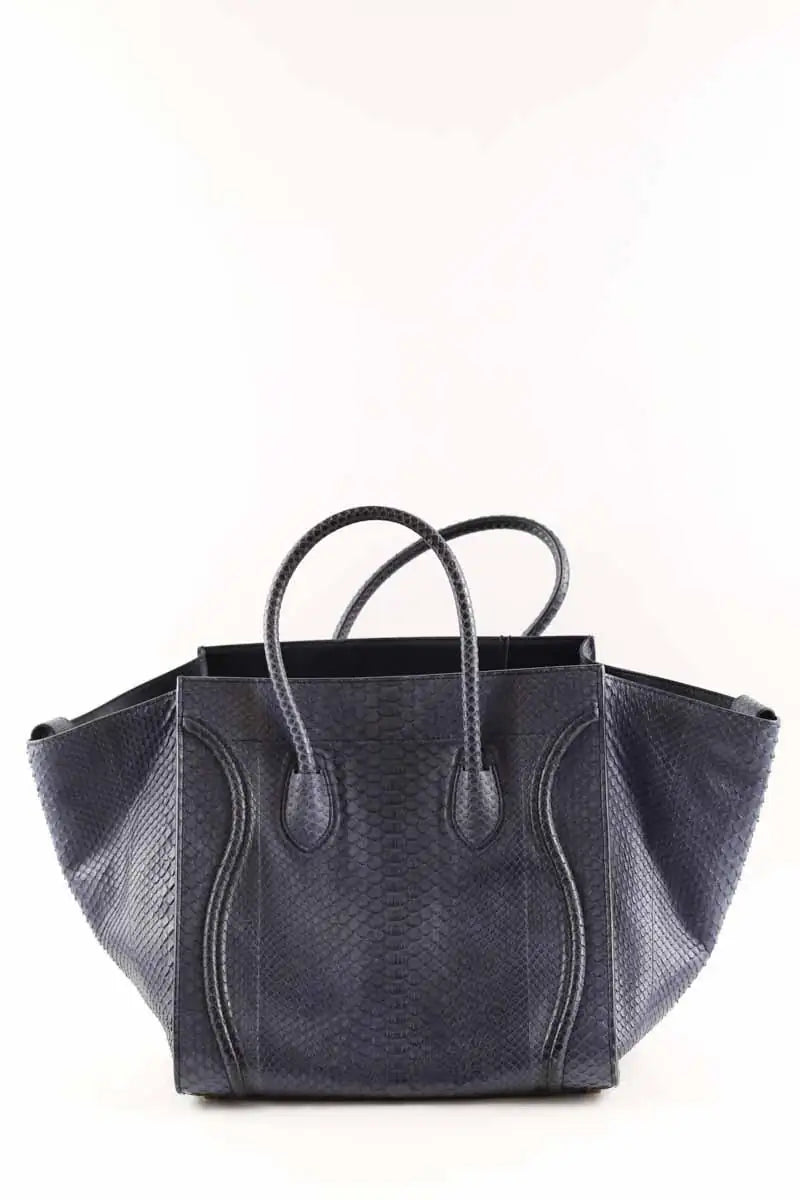Cabas Celine Luggage Marine en Cuir